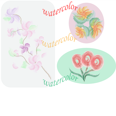 Watercolor Flowers 2d design flowers graphic design illustration pattern print vector watercolor