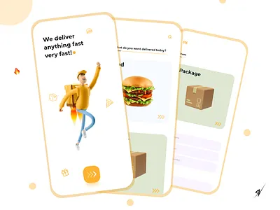 Delivery App 3d animation app brand design brand identity branding courier delivery design graphic design illustration logistics logo motion graphics social media tech ui ux vector