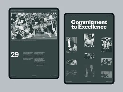 Oakland Raiders Article pt2 article blog clean design football ipad layout minimalist nfl sports typography ui web webdesign website