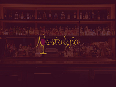 Nostalgia Bar Logo branding design logo typography