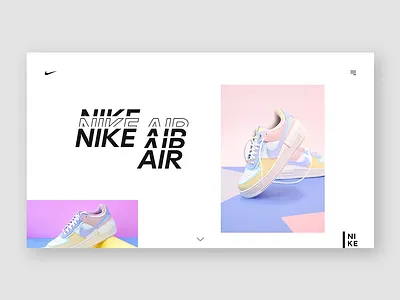 Nike Air design flat graphic design nike ui uiux ux web webdesign website websitedesign