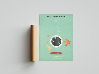 Acustic festival concept idea poster design