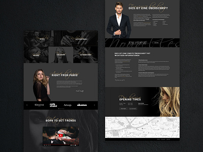 Screenlayout Hairdresser design ui ux webdesign