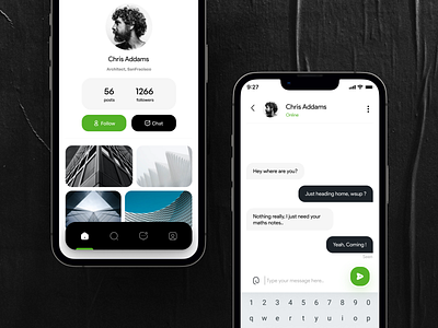 Social app UI app design figma minimal social app ui ux