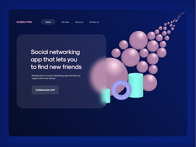 BUBBLE PINK app design ui ux
