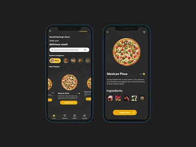Food Delivery App app application branding design food food app graphic design illustration illustrator logo music ui ux vector