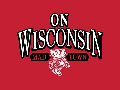 Wisconsin Vintage Graphics apparel badgers branding design football graphic graphic design illustration type vector wisconsin