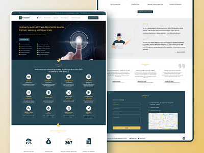 KYC kart adobe xd landing page mobile saas ui user research web web design website redesign