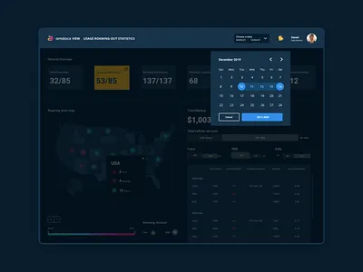 Amdocs Dashboard Concept 03 amdocs calendar cellular concept dashboard design ui visual