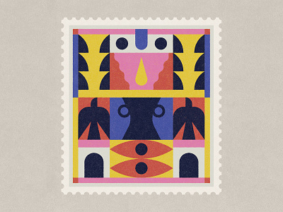 The Ritual adobe blue design digital flatdesign graphic illustration illustrator muti pattern pattern design pink simple stamp texture vector yellow