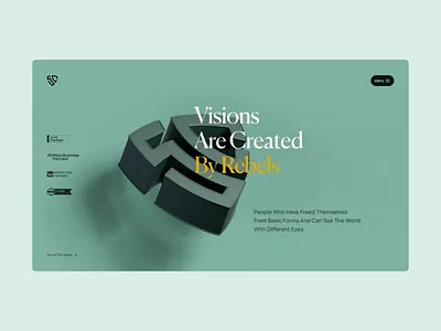 Agency landing page concept 3d animation branding burger design footer illustration interface landing marketing motion parallax responsive site slick studio ui uiux ux web