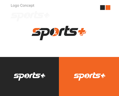 Sports Plus Logo Design branding graphic design logo minimal sports logo sports plus logo typography vector