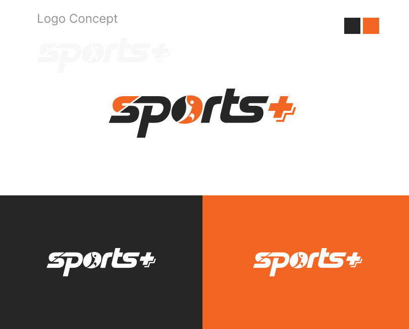 Sports Plus Logo Design by Badar on Dribbble