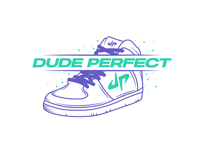 DUDE PERFECT // Apparel apparel badge bold branding clean clothing dude perfect illustration merch modern shirt shoe simple sport sports streetwear vanguard