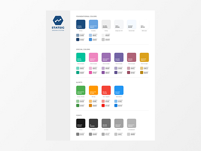 Statsig Colors for Console b2b chart color data design system graphs palette