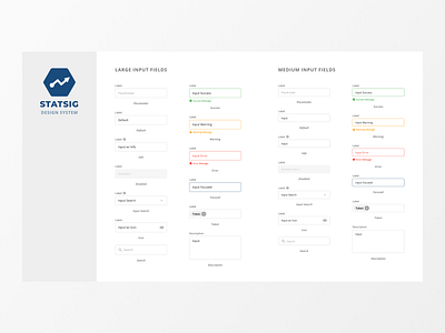 Input Field Variations app b2b data design design system dropdown field input status tool ui ux