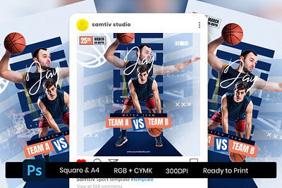 Match Schedule Basketball Flyer madness nba playoffs sports template