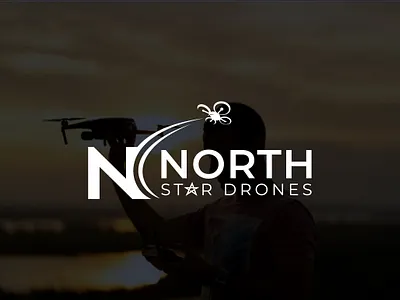 NORTH STAR DRONES airfly camera cameradrone creative design customlogo drone dronelogo drones flight fly flylogo logo design logomaker logotype minimalist logo modren logo plugin professional logo unique logo unite state