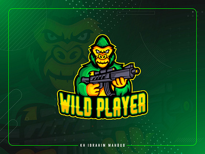 WILD PLAYER Esports Logo Design esports esports logo esports logo design gaming gaming logo ibrahim ibrahim mahbub kh ibrahim khondkar ibrahim mahbub logo design