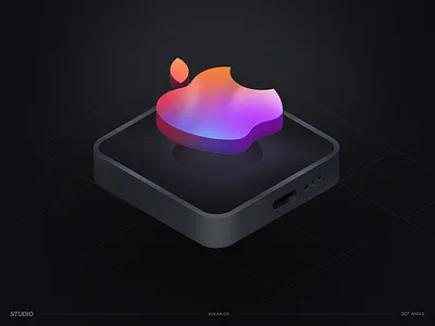 Isometric Apple Illustration apple illustration isometric tile