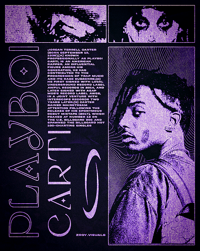 Playboi Carti Poster graphic design poster