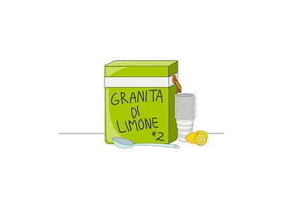 GRANITA DI LIMONE adobe after effects amalfi animation graphic illustration italy lemon motion graphics positano summer travel