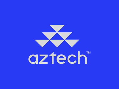 Aztech logo concept branding logo pyramid type