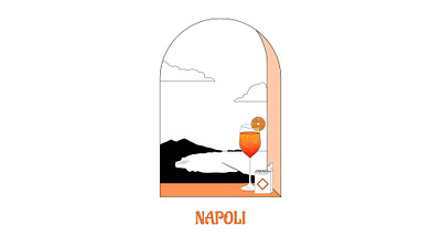 VIEWS OF ITALY adobe amalfi aperol capri graphic design illustration illustrator italy limoncello naples poster print sicily travel