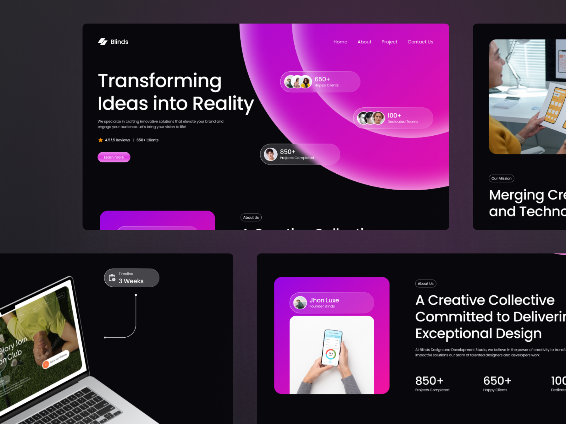 Example of Framer Landing Page Development