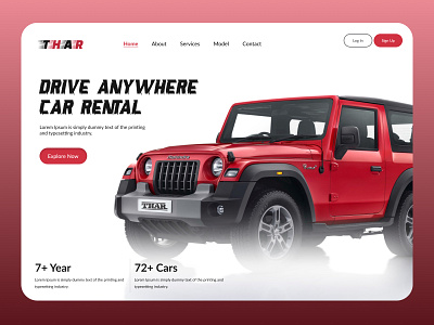 Car Rental Website branding graphic design logo ui