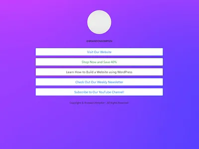 Linktree Clone using Bootstrap bootstrap design ui web design