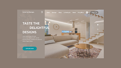 interior design website design figma design interior design landing page modern ui website