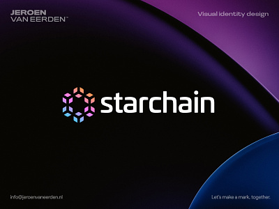 Starchain - Logo Redesign blockchain brand identity design branding chain creative logo crypto cryptocurrency gradient lettermark logo logo design logo symbol modern logo negative space logo star ui visual identity design