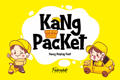 KaNg PacKet Font branding cartoon cool cute delivery design display fancy font font awesome font design funny illustration logo logotype packet typography vector