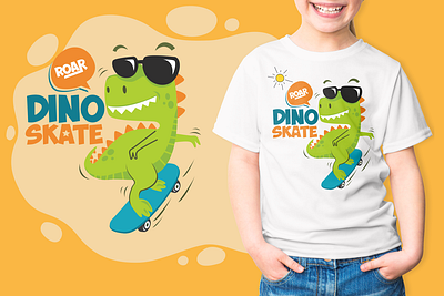 Kids T-Shirt Design (Dino Star Font) branding cool cute design dinosaur fancy font font awesome font design funny illustration kids logo t shirt t shirt design typography vector