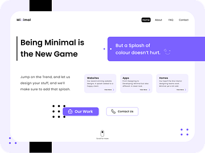 Mi::imal - Design Company branding colour design landing page minimal minimal 1 new trend trending ui ux website