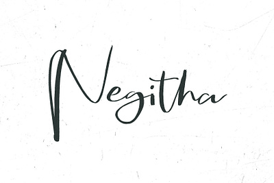 Negitha – Script Font by Awanstudioz awanstudioz beautiful brush brush font calligraphy font handlettering handwritten script font script lettering typography