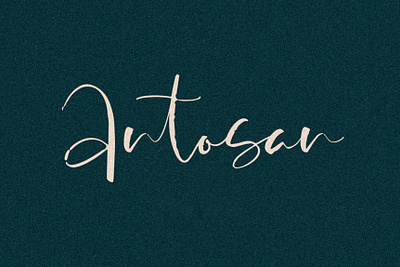 Antosan – Handwritten Font by Awanstudioz awanstudioz brush calligraphy handlettering handwritten script font script lettering textured typography