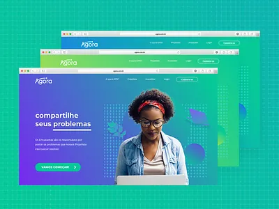 Ágora Home Screens artwork design ui ux web