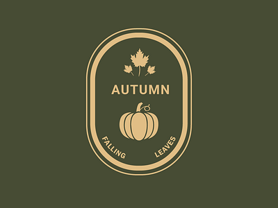 Autumn Badge autumn badge badge design design fall illustration retro weekly warmup