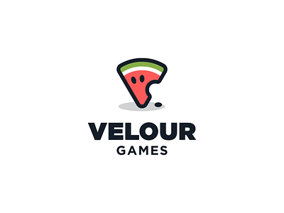 Velour Games 2 creative creative logo fruit fun game games gaming logo playful visual identity watermelon