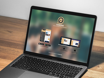 LockChat Landing Page UI Design app brown landingpage layout layoutdesign messenger mobileapp uidesign uxdesign webapp webapplication webdesign website