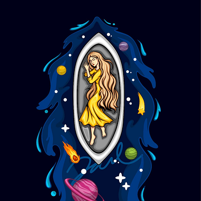 Sleeping Beauty graphic design illustration vector