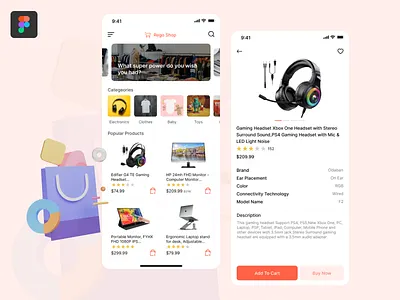 Rego Shop App app concept home screen product product screen products restaurant shop shop app shopping