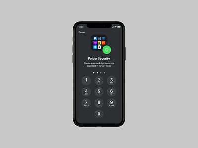 Apple (Safe Folder) – Concept Feature app apple bangkingsecurity bankingapp concept design passcode passcodefolder safeapp safefolder ui
