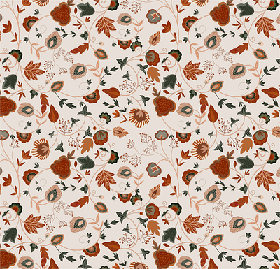 Terracotta Colours Pattern design digital design digital pattern digital print fabric pattern flower design flowerpattern home decor home furnishings illustration illustrations interior decor paper pattern paper product pattern print repeat pattern surface pattern textile pattern wallpaper