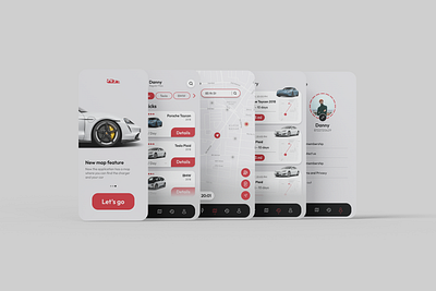 Electric Car Rent Concept App branding electric car graphic design illustration ui