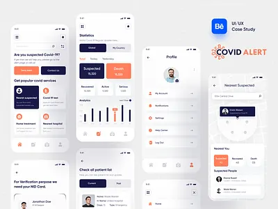 Case Study : Covid Alert Mobile App alert app app case study behance case study case study covid 19 covid alert health health app health case study health industry healthcare hospitality ios app case study medical app medical industry medicine mobile app ui ux ui ux case study ux case study