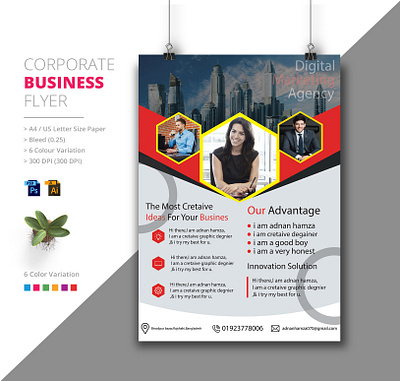 CORPORATE BUSINESS FLYER branding brochure business card catalog design corporate flyer design design fashion flyer flyer design graphic design illustration logo magazine roll up banner