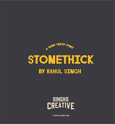 Stonethick alphabet design font lettering letters typography vector